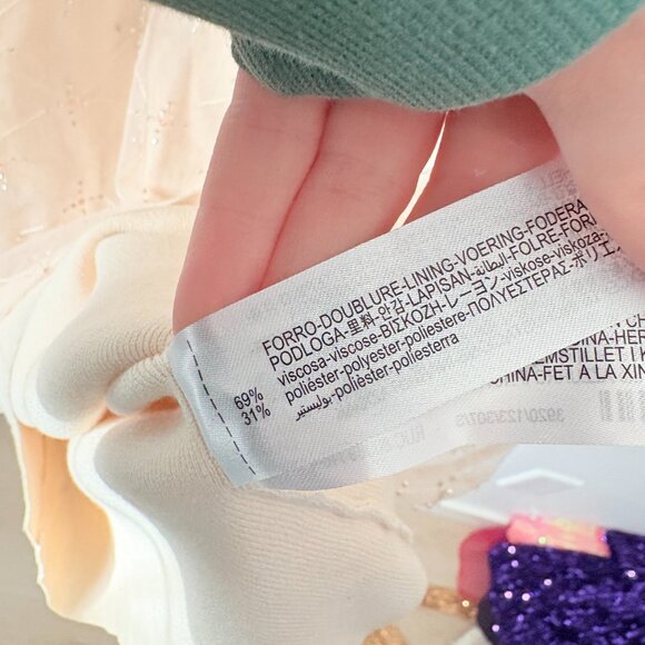 Zara Festive Knit Beaded Dress Limited Edition NWT Cava Beige Size Small - Picture 14 of 15